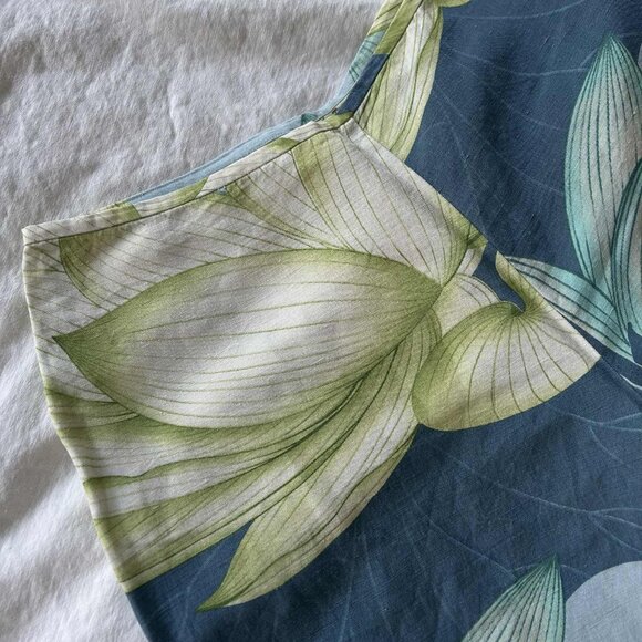 Tommy Bahama Blue-Green Lotus Silk-Linen Straight-Leg Resort Pants – US 8 - Picture 4 of 7